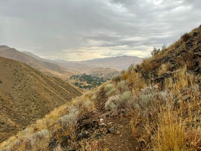 Hiking on the side of Castle Rock