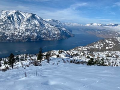 Looking down at Lake Chelan